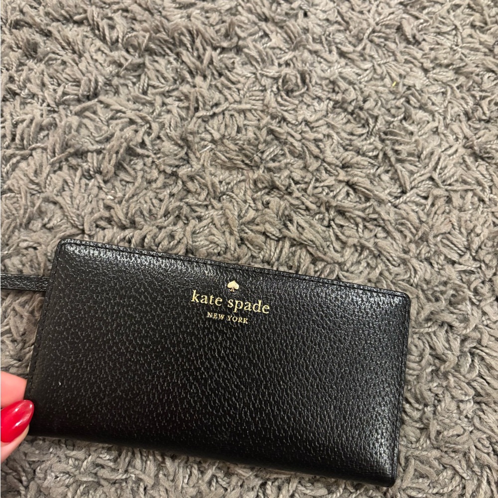 Kate Spade Black Textured Wallet
